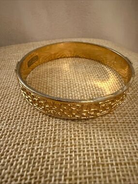 Authentic Coach Gold-Tone Signature 'C' Link Bangle Bracelet Coach Bracelet